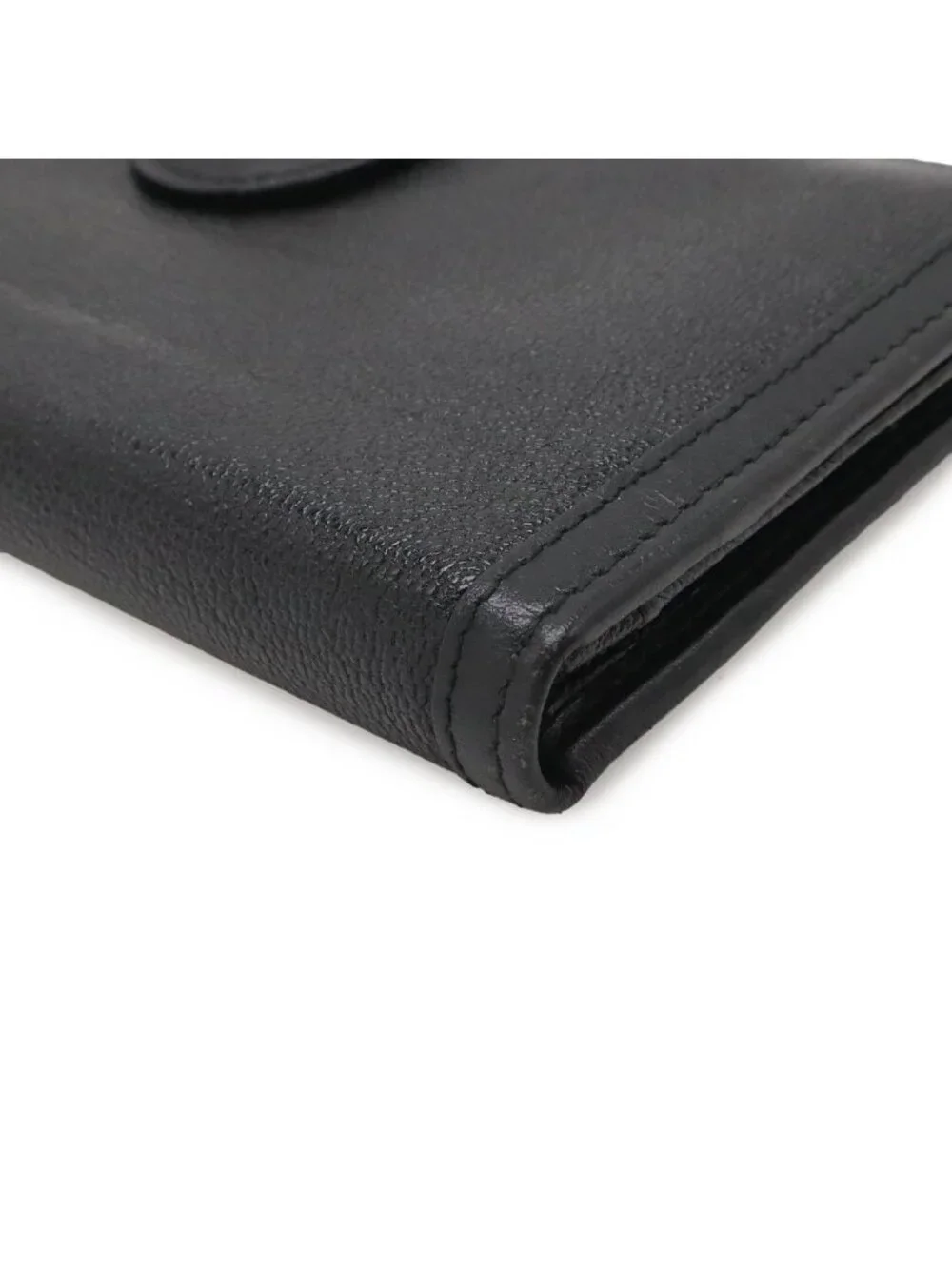 Bvlgari Doppiotondo Bifold Wallet Leather Black Silver